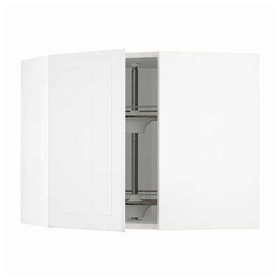 METOD Кутова навісна шафа з каруселлю, білий/Stensund білий, 68x60 см 394.092.05 фото