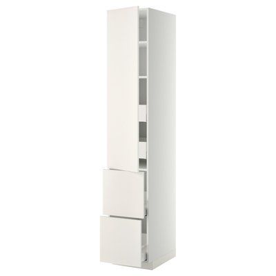 METOD/MAXIMERA H з половиною/4 двері/2 двері, білий/Veddinge білий, 40x60x220 см 293.646.98 фото