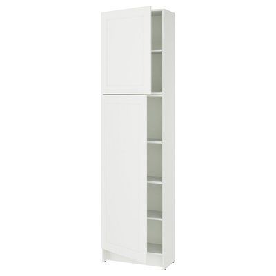KNOXHULT Висока шафа з дверцятами, біла рама, 60x31x228 см 595.814.12 фото