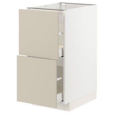 METOD/MAXIMERA Sz stj 2fr/2w sz, білий/Havstorp бежевий, 40x60 см 094.265.98 фото