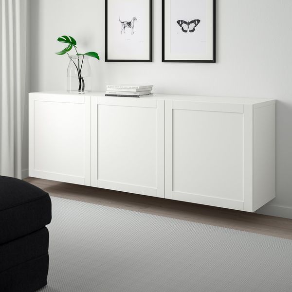 BEST&Aring; Комбінація настінних шаф, білий/білий Hanviken, 180x42x64 см 494.259.12 фото