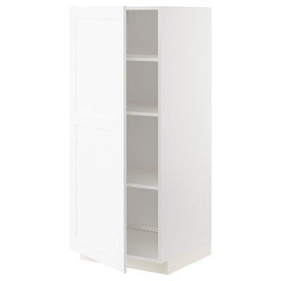 METOD Висока шафа/полиці, білий Enk&ouml;ping/біла імітація дерева, 60x60x140 см 094.735.18 фото