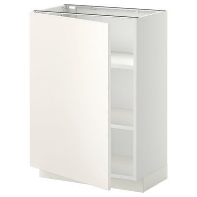 METOD Нижня шафа/полиці, білий/Veddinge білий, 60x37 см 494.654.65 фото