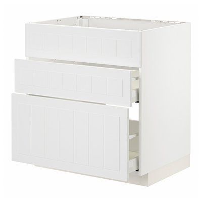 METOD/MAXIMERA Sz stj zl+3fr/2sz, білий/Stensund білий, 80x60 см 694.094.83 фото