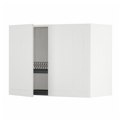 METOD Навісна шафа з сушаркою/2 дверцята, білий/Stensund білий, 80x60 см 494.652.72 фото
