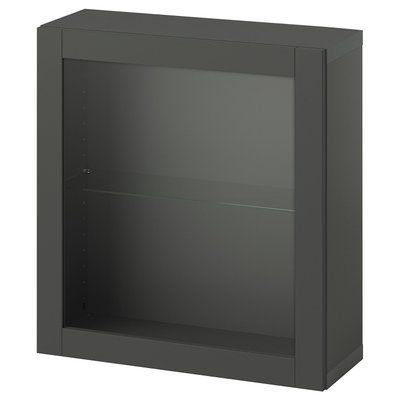 BEST&Aring; Шафа з дверцятами, темно-сіра/Sindvik темно-сіра, 60x22x64 см 495.357.98 фото