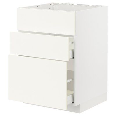 METOD/MAXIMERA Sz stj zl+3fr/2sz, білий/Vallstena білий, 60x60 см 695.071.86 фото