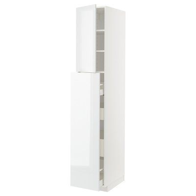 METOD/MAXIMERA 4-дверна/2-полувисока шафа, білий/Ringhult білий, 40x60x220 см 794.699.28 фото