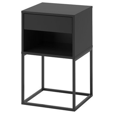 VIKHAMMER Тумбочка приліжкова, чорна, 40х39 см 203.889.72 фото