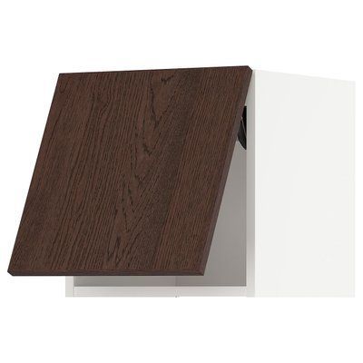 METOD Навісна шафа, білий/Sinarp коричневий, 40x40 см 794.046.87 фото