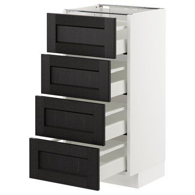 METOD/MAXIMERA Sz stj 4fr/4sz, білий/Lerhyttan фарбований чорний, 40x37 см 992.567.99 фото