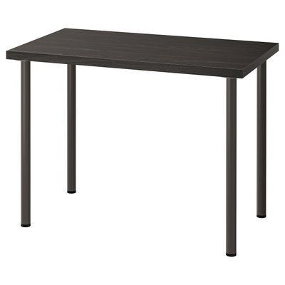 LINNMON/ADILS / ADILS Письмовий стіл, чорно-коричневий/темно-сірий, 100x60 см 494.163.71 фото