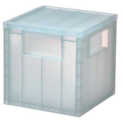 PANSARTAX Контейнер з кришкою, прозорий сіро-блакитний, 16,5x16,5x16,5 см 605.150.20 фото