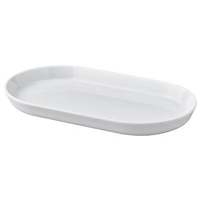 IKEA Тарілка 365+, біла, 27x15 см 706.073.64 фото