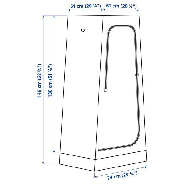 Шафа VUKU , білий, 74х51х149 см 803.319.73 фото
