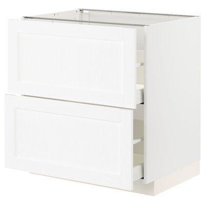 METOD/MAXIMERA Sz stj 2fr/2w szu, білий Enk&ouml;ping/біла імітація дерева, 80x60 см 194.733.96 фото
