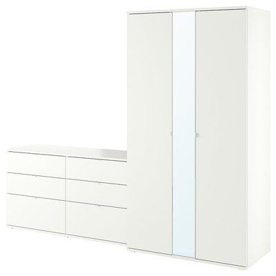 VIHALS Гардеробна комбінація біла 245х57х200 см 494.421.86 фото