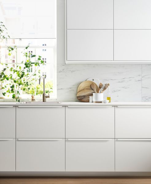 METOD Шафа настінна 2-х дверна, біла/Veddinge біла, 80х80 см 293.919.89 фото