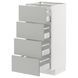 METOD/MAXIMERA Sza st 4fr/4sz, білий/Havstorp світло-сірий, 40x37 см 395.380.28 фото 1