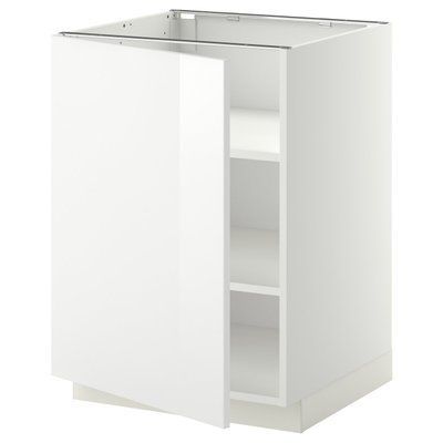 METOD Нижня шафа/полиці, білий/Ringhult білий, 60x60 см 594.663.94 фото