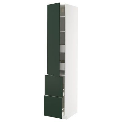 METOD/MAXIMERA H з половиною/4 двері/2 двері, білий/Havstorp темно-зелений, 40x60x220 см 195.573.10 фото