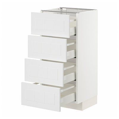 METOD/MAXIMERA Sza st 4fr/4sz, білий/Stensund білий, 40x37 см 994.094.86 фото