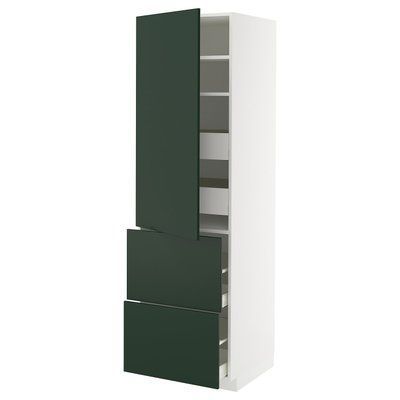 METOD/MAXIMERA H з половиною/4 двері/2 двері, білий/Havstorp темно-зелений, 60x60x200 см 495.567.38 фото