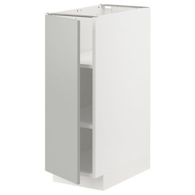 METOD Нижня шафа/полиці, білий/Havstorp світло-сірий, 30x60 см 495.391.74 фото