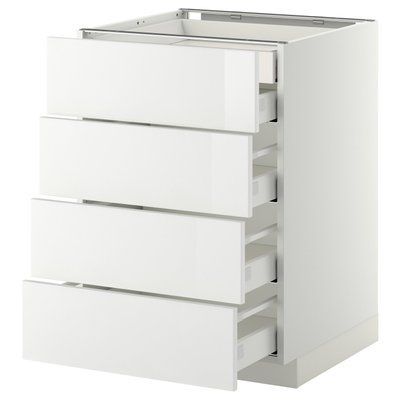 METOD/MAXIMERA Sz stj 4fr/2n/3śr sz, білий/Ringhult білий, 60x60 см 599.116.91 фото