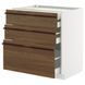 METOD/MAXIMERA Sz stj 3fr/2n/dw/w szu - білий/Stensta темно-коричневий попелястий шпон 80x60 см 995.745.08 фото 1