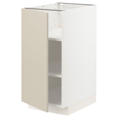 METOD Нижня шафа/полиці, білий/Хавсторп бежевий, 40x60 см 294.570.65 фото