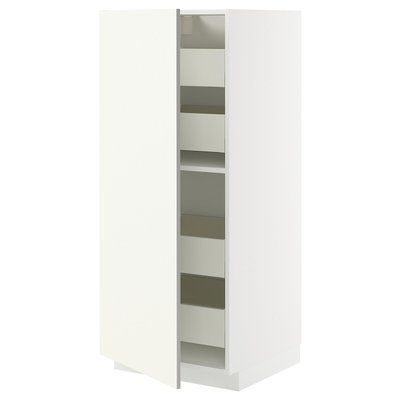METOD/MAXIMERA Висока шафа з ящиками, білий/Вальстена білий, 60x60x140 см 495.074.13 фото