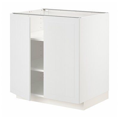 METOD Нижня шафа/полиці/2 дверцята, білий/Stensund білий, 80x60 см 394.545.99 фото