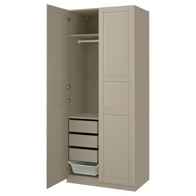 PAX/TYSSEDAL Комбінація шафи - сіро-бежевий/сіро-бежевий 100x60x236 см 896.031.77 фото