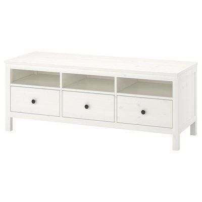 HEMNES Тумба під телевізор біла морилка 148х47х57 см 802.970.21 фото