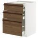 METOD/MAXIMERA Sz stj 3fr/2n/dw/w szu - білий/Stensta темно-коричневий попелястий шпон 60x60 см 095.745.03 фото 1
