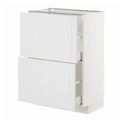 METOD/MAXIMERA Нижня шафа з 2 шухлядами, білий/білий Stensund, 60x37 см 694.095.10 фото