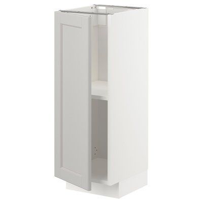 METOD Нижня шафа/полиці, білий/Lerhyttan світло-сірий, 30x37 см 294.667.05 фото