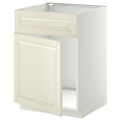 METOD Sza сотня мийка з дверцятами/fr, білий/Bodbyn крем, 60x60 см 594.679.30 фото