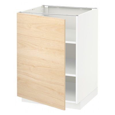 METOD Нижня шафа/полиці, білий/аскерсунд світлий ясен, 60x60 см 294.604.40 фото
