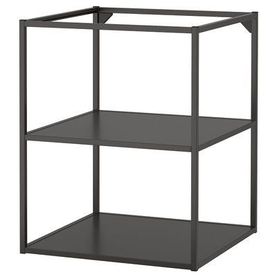 ENHET Окремо стояча шафа з полицями, антрацит, 60x60x75 см 104.489.76 фото