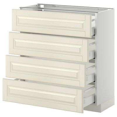 METOD/MAXIMERA Sz stj 4fr/4sz, білий/Bodbyn крем, 80x37 см 590.264.75 фото