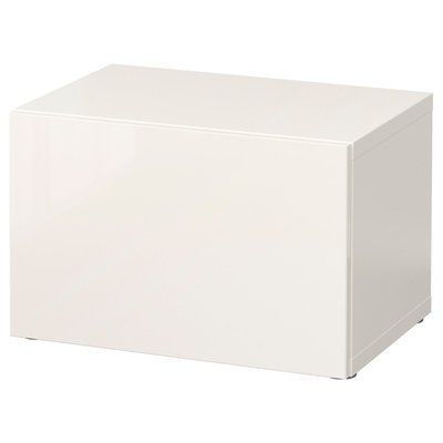 BEST&Aring; Шафа з дверцятами, білий/Selsviken глянцевий/білий, 60x42x38 см 890.468.15 фото