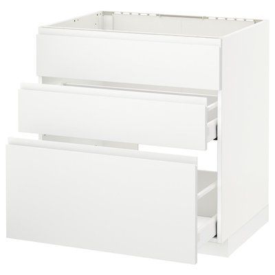 METOD/MAXIMERA Sz stj zl+3fr/2sz, білий/Voxtorp білий матовий, 80x60 см 991.126.78 фото