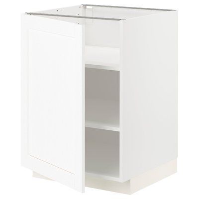 METOD Нижня шафа/полиці, білий Enk&ouml;ping/біла імітація дерева, 60x60 см 694.733.65 фото