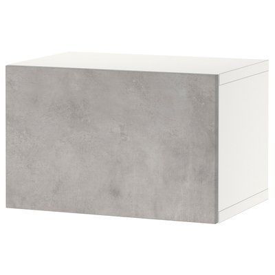 BEST&Aring; Шафа з дверцятами, білий/Kallviken світло-сірий, 60x42x38 см 694.250.01 фото