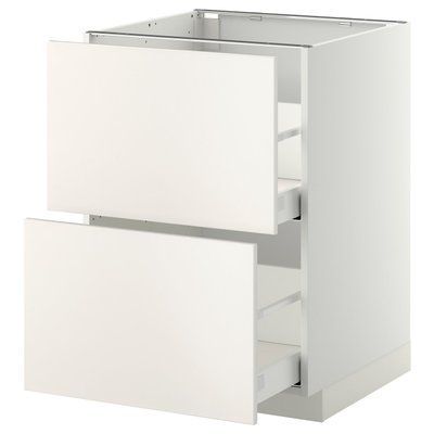 METOD/MAXIMERA Стіл 2-дверний/2-сторонній, білий/Veddinge білий, 60х60 см 299.159.21 фото