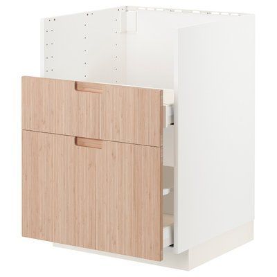 METOD/MAXIMERA Шафа TALLSJ&Ouml;N zl, білий/світлий бамбук Fr&ouml;jered, 60x60 см 095.502.10 фото