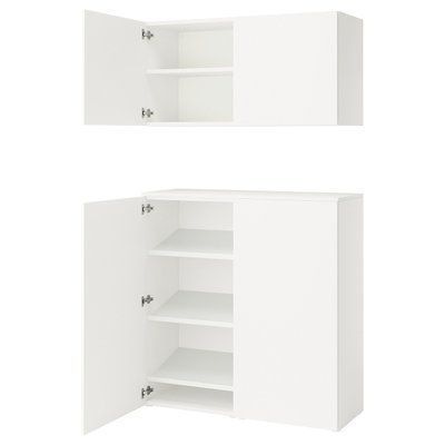 PLATSA Комбінація з дверима - білий Фоннес/білий 122х42х220 см 495.858.73 фото