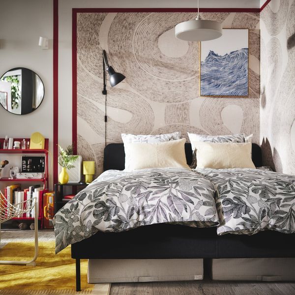BROKDRACENA Підковдра та наволочка - білий/чорний 150x200/50x60 см 406.057.81 фото